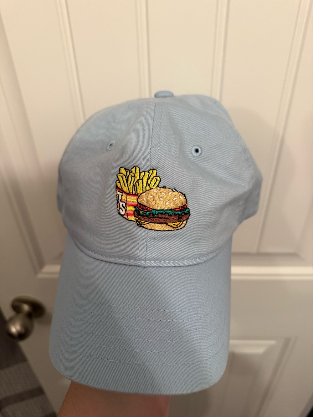 Taylor Swift Light Blue Burger & Fries Embroidered Cap